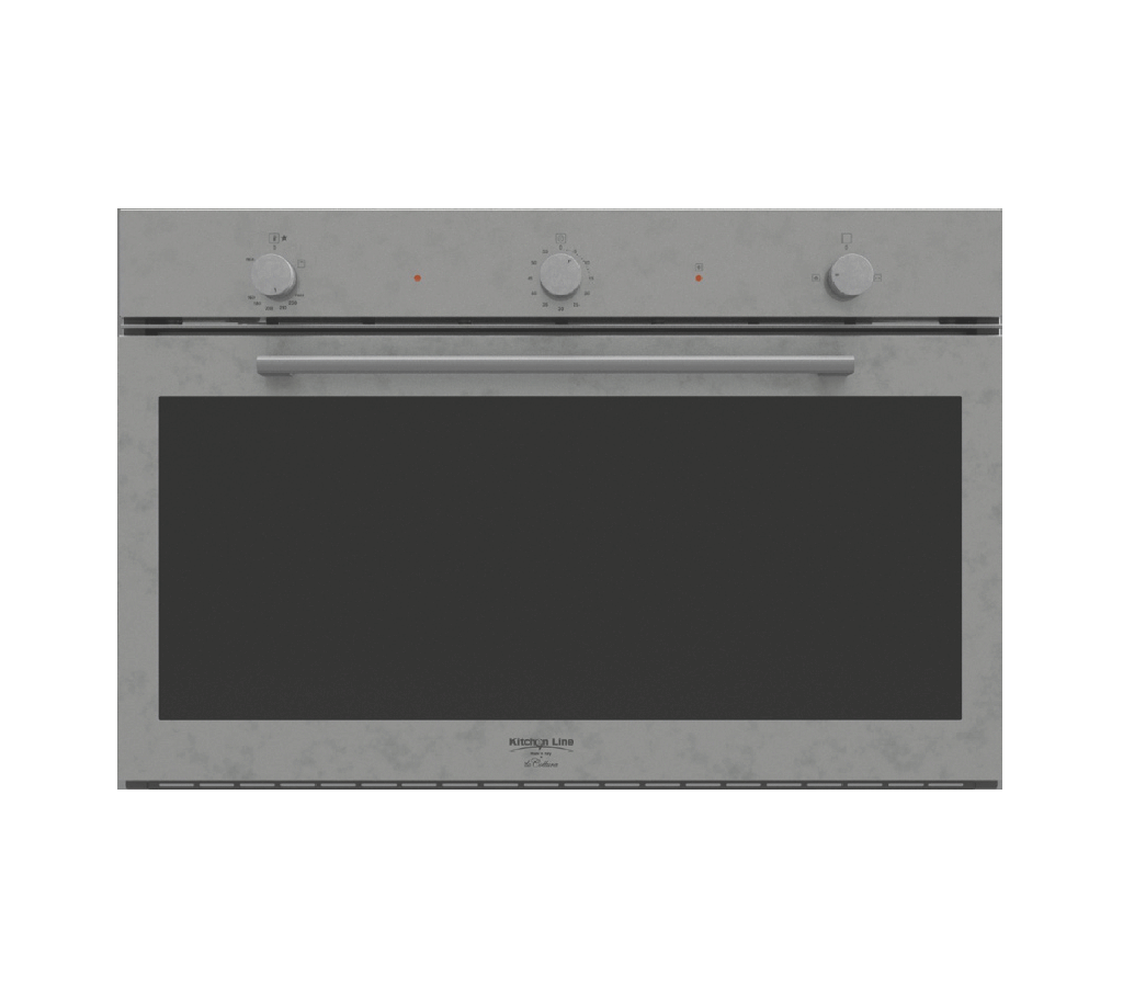 Gas Oven 90 cm with Gas Grill, 4 Cooking Functions, Full Frame (w ...